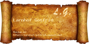 Larnhof Gotfrid névjegykártya
